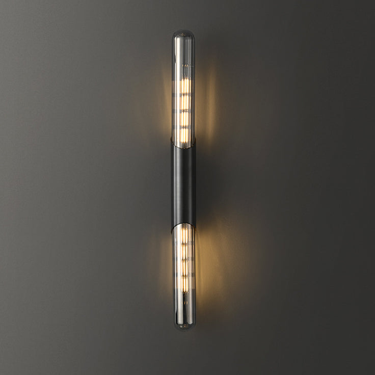 Modern Minimalist Cooper Glass 1-Light Wall Sconce Lamp For Living Room