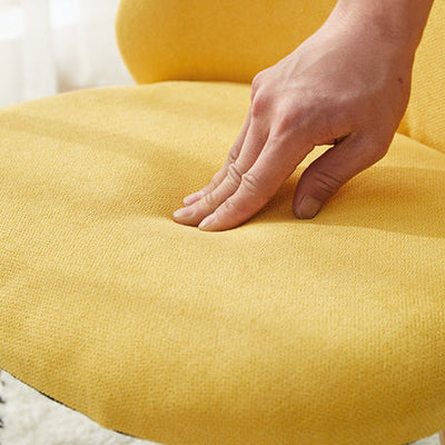 Contemporary Nordic Fabric Round Footstool Backrest For Entryways