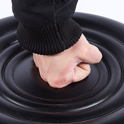 Tabouret de bar rond en cuir, acier au carbone, coton, métal avec repose-pieds pour cuisine 