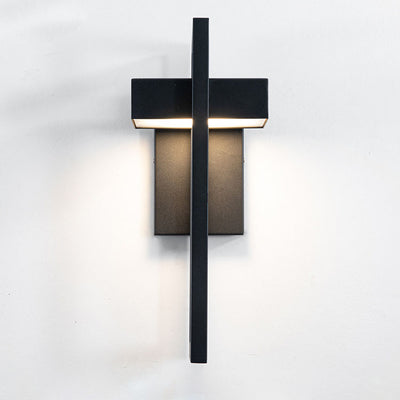 Modern Minimalist Rectangular Stainless Steel LED Wall Sconce Lamp For Outdoor Patio