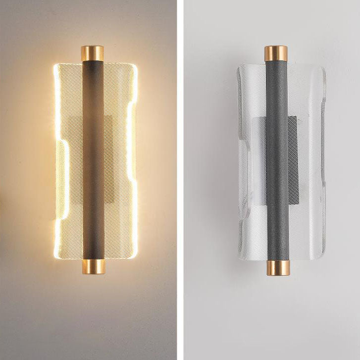 Modern Mid-Century Cylinder Hardware Acrylic LED Wall Sconce Lamp For Bedroom