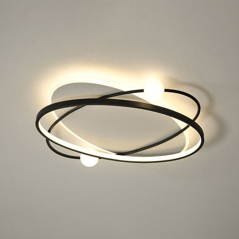 Modern Minimalist Circular Hardware Acrylic LED Flush Mount Ceiling Light For Bedroom