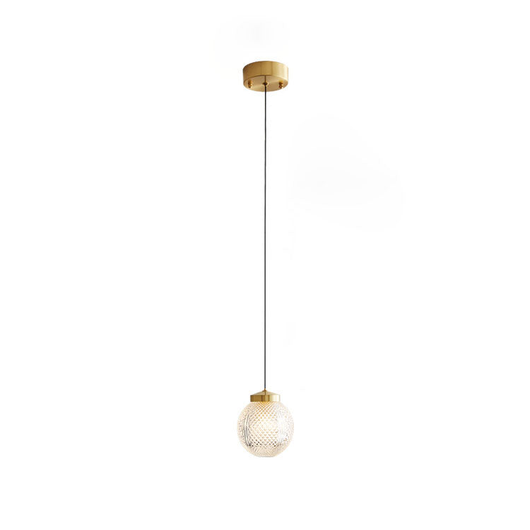 Nordic Light Luxury Simple Glass Ball 1-Light Pendant Light