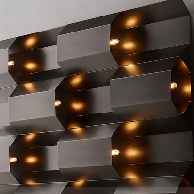 Contemporary Retro Waterproof Aluminum Rectangular LED Wall Sconce Lamp For Outdoor Patio