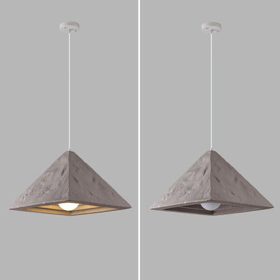 Contemporary Nordic Plexiglas Triangular Tapered 1-Light Pendant Light For Dining Room