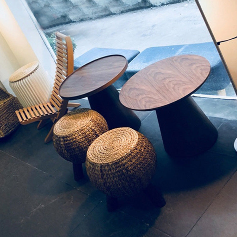 Modern Minimalist Round Wood Coffee Table For Living Room