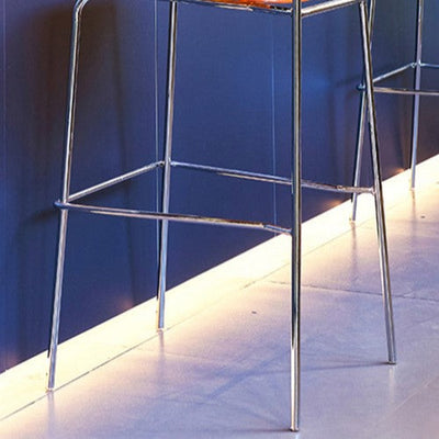 Modern Minimalist Square Iron Acrylic Bar Stool Backrest For Dining Room