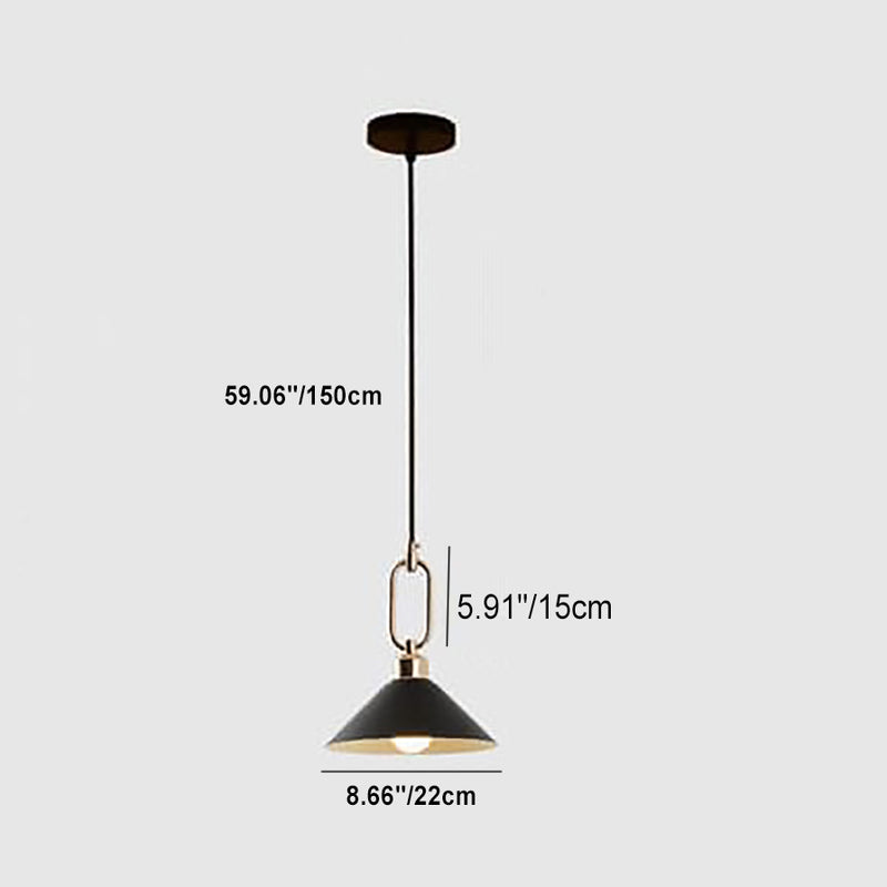 Moderne Macarons Regenschirmschirm 1-flammige Metallring-Pendelleuchte 