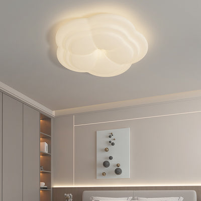 Modern Minimalist Petal Iron Acrylic LED Flush Mount Ceiling Light For Bedroom