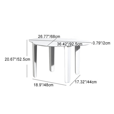 Modern Minimalist Plastic Cloud Design Four Legs Dining Table For Dining Room