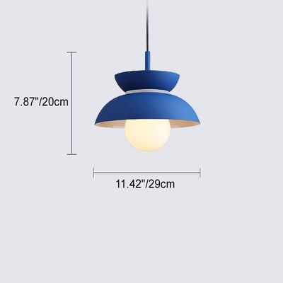 Aluminiumlegierung 1-Licht-Kuppel-Pendelleuchte in Schalenform 