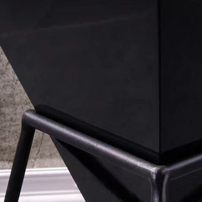 Contemporary Nordic Triangle Pyramid Glass Slate Metal Side Table For Bedside