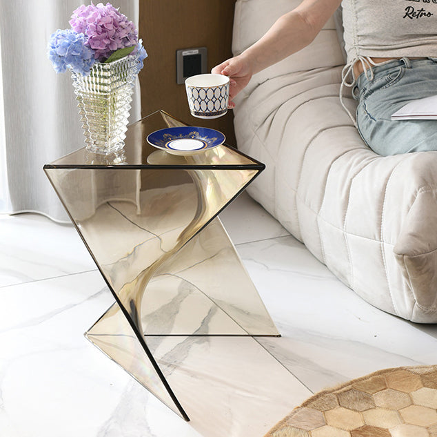 Modern Minimalist Irregular Triangle Plastic End Table For Living Room