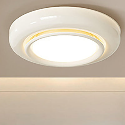 Modern Minimalist Round Iron Acrylic LED Flush Mount Ceiling Light For Bedroom