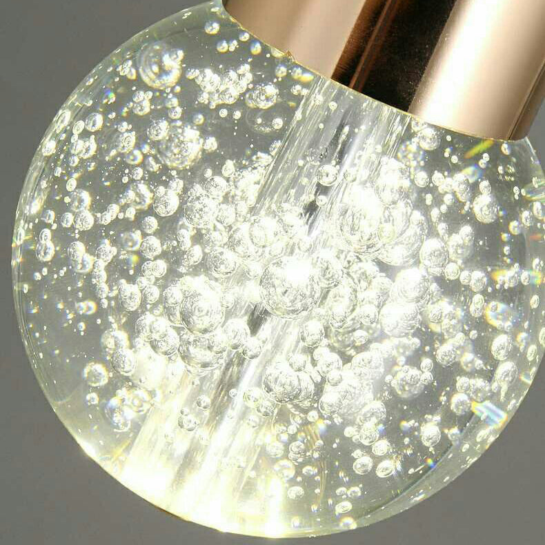 Contemporary Creative Acrylic Antler Bubble Crystal Ball LED Pendant Light For Living Room