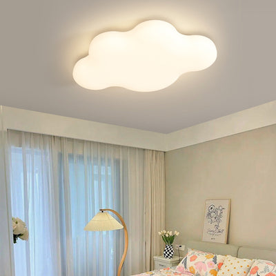 Modern Simplicity Iron PE Cloud LED Flush Mount Ceiling Light For Bedroom