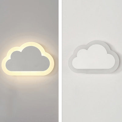 Contemporary Simplicity Aluminum Cloud Frame Silicone Strip LED Kids Wall Sconce Lamp For Bedroom