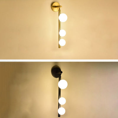 Modern Simplicity Iron Glass Ball 3/5/7-Light Wall Sconce Lamp For Living Room