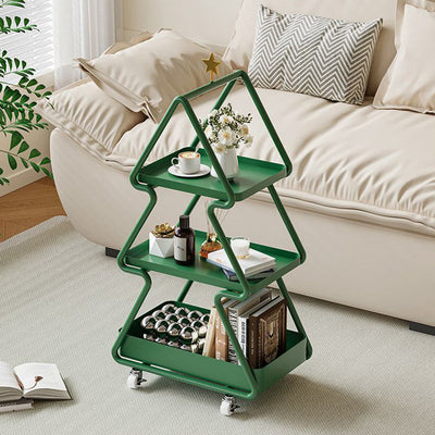 Contemporary Creative Christmas Tree Iron End Table 3-Tier For Living Room