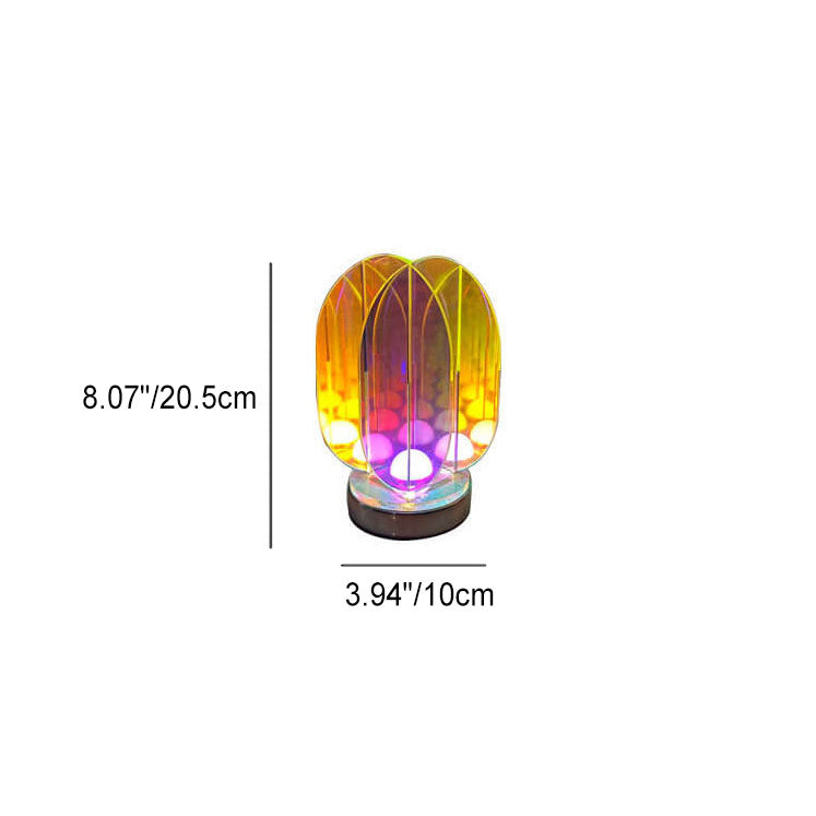 Modern Clear Dazzle Acrylic Geometry LED Art Decoration Table Lamp