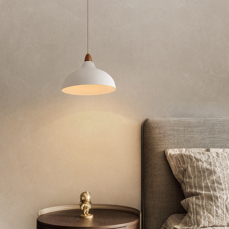 Modern Minimalist Round Dome Pot Lid Hardware 1-Light Pendant Light For Living Room