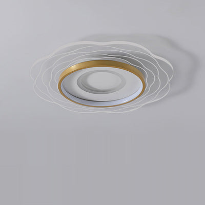 Modern Minimalist Floral Aluminum Acrylic LED Flush Mount Ceiling Light For Living Room