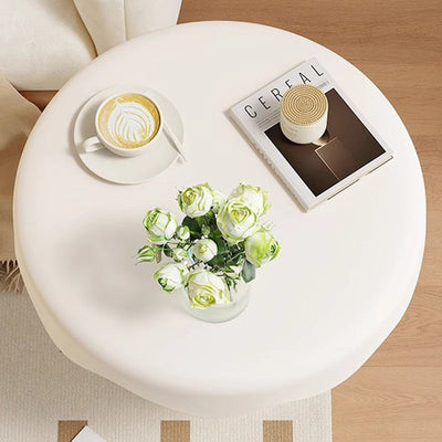 Contemporary Creative Round Ice Cream Shape PP Plastic Carbon Steel End Table For Living Room