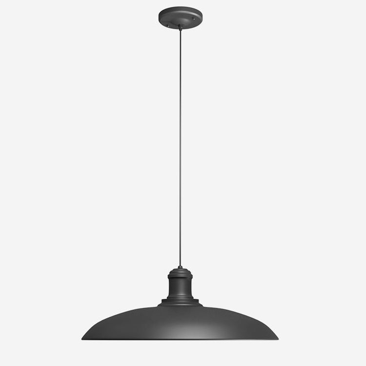 Contemporary Scandinavian Waterproof Carbonized Steel Round 1-Light Pendant Light For Outdoor Patio