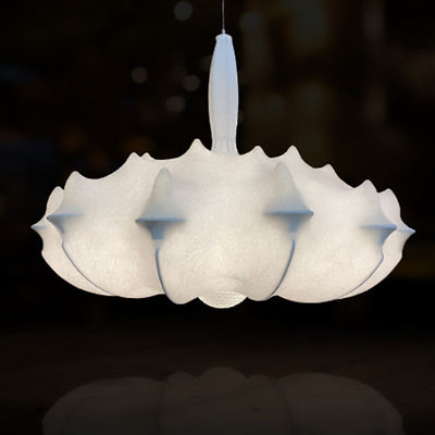 Contemporary Creative Clouds Iron Silk 3-Light Chandelier For Living Room