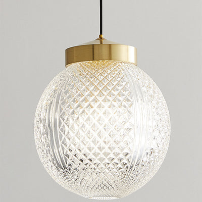 Nordic Light Luxury Simple Glass Ball 1-Light Pendant Light