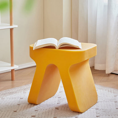 Modern Minimalist Rectangular PE Plastic Low Stool For Living Room