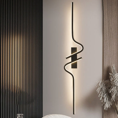 Contemporary Creative Strip Aluminum Silicon Gel LED Wall Sconce Lamp For Living Room