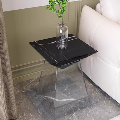 Modern Minimalist Cone Acrylic Slate End Table For Living Room