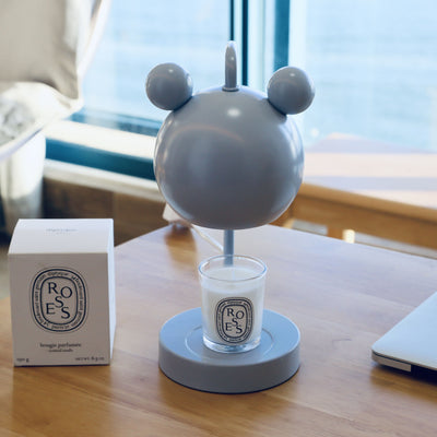 Lampe de table moderne à 1 lumière avec matériel de souris de dessin animé, cire fondue d'aromathérapie 