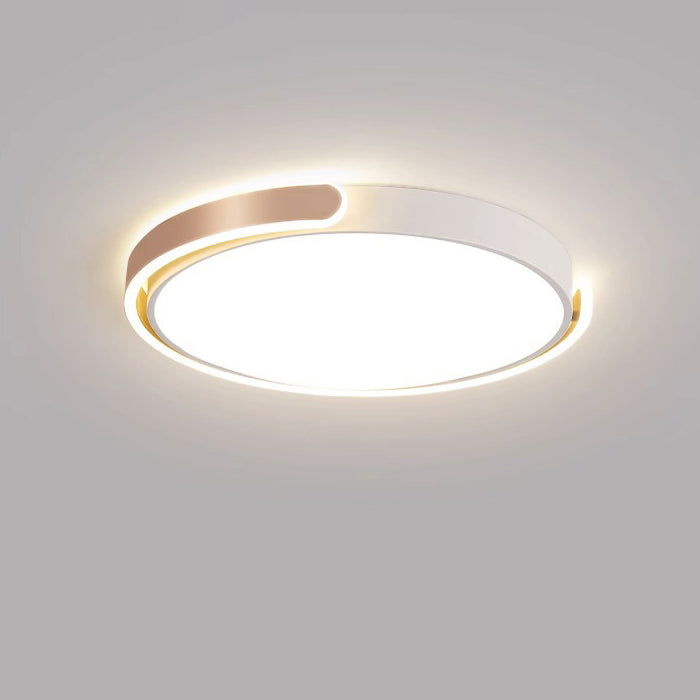 Modern Minimalist Round Aluminum Acrylic LED Flush Mount Ceiling Light For Bedroom