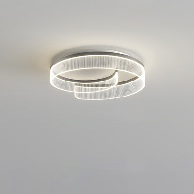 Modern Minimalist Round Acrylic Iron Aluminum LED Flush Mount Ceiling Light For Living Room