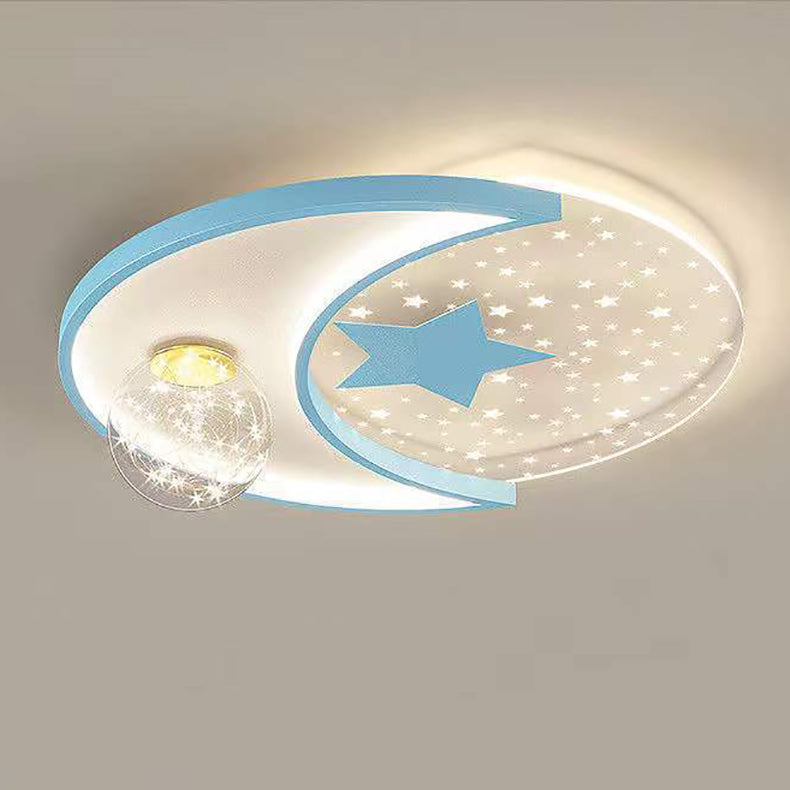 Contemporary Creative Acrylic Starry Sky LED Flush Mount Ceiling Light For Living Room