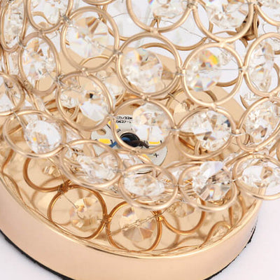 Modern Luxury Crystal Ball Hardware LED Decorative Table Lamp