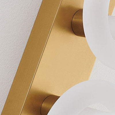 Nordic Light Luxury Golden White Tube LED Wall Sconce Lamp