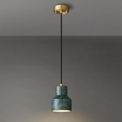 Moderne Macaron Cement Scalloped Shade 1-Licht-Pendelleuchte 