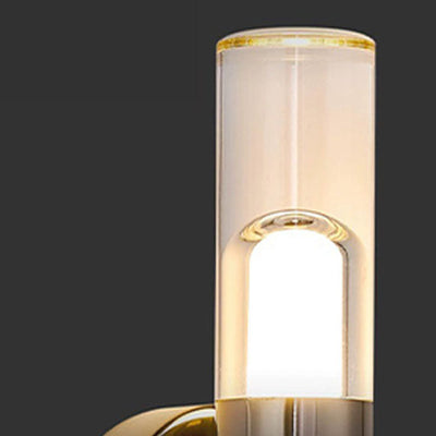 Contemporary Luxury Aluminum Acrylic Column LED Wall Sconce Lamp For Living Room