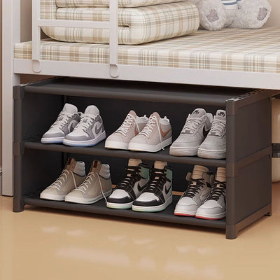 Modern Simplicity Rectangular Plastic Shoe Storage 3-Tier For Entryways