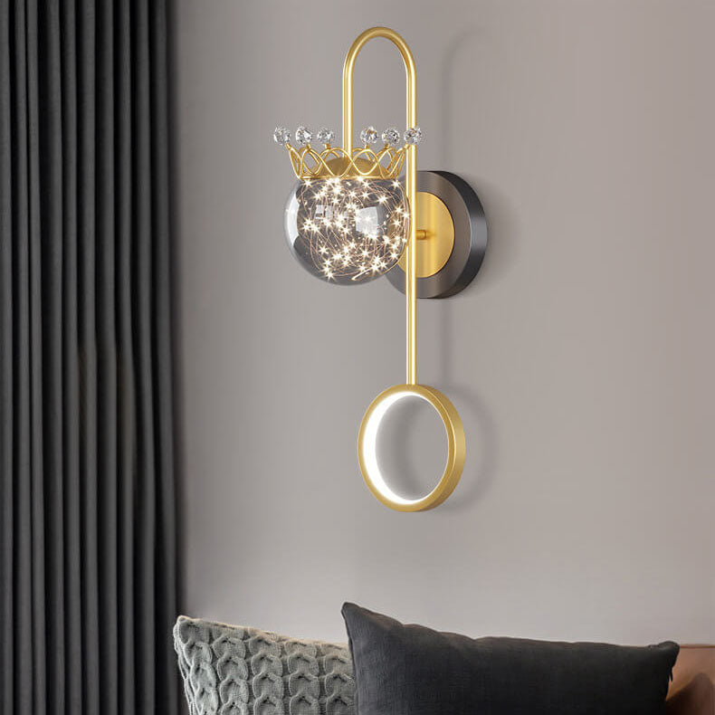 Contemporary Creative Iron Aluminum Balls LED Wall Sconce Lamp For Bedroom