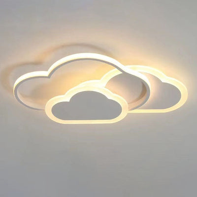 Contemporary Simplicity Cloud Acrylic Shade Hardware LED Flush Mount Ceiling Light For Bedroom