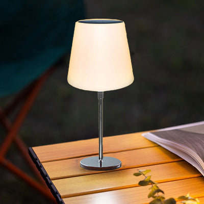 Solar Modern Simple Iron Cylinder Outdoor LED Table Lamp