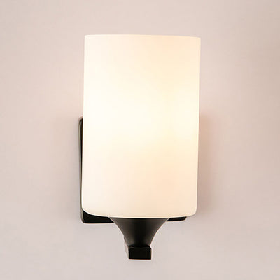 Modern Simplicity Cylinder Iron Glass 1/2 Light Wall Sconce Lamp For Hallway