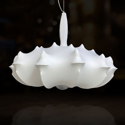 Contemporary Creative Clouds Iron Silk 3-Light Chandelier For Living Room