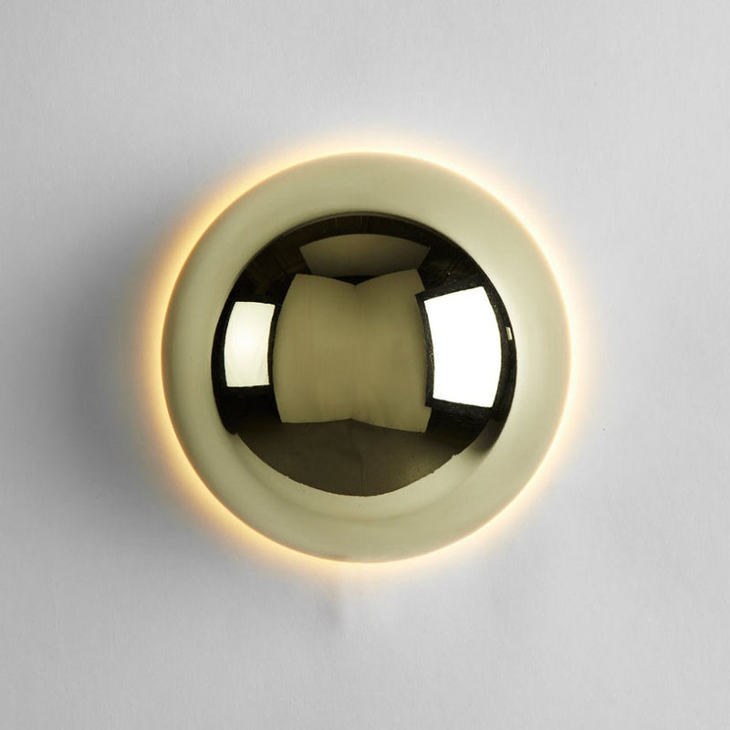 Applique murale LED en métal demi-cercle météorite simplicité moderne pour chambre à coucher 