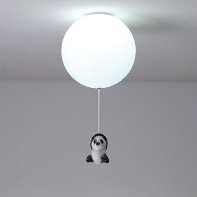 Modern Minimalist Bear Balloon PE Resin 1/3 Light Flush Mount Ceiling Light For Bedroom