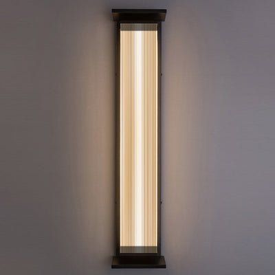 Modern Minimalist Waterproof Rectangular Stainless Steel Acrylic LED Wall Sconce Lamp For Outdoor Patio